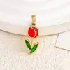 Item de Venda Quente Transfronteiriço, Pingente Tulipa Fresca e Elegante Acessório de Joia de Alta Qualidade, Acessório Floral Doce Estilo Japonês e Coreano