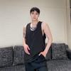 23 Novos Modelos de Design de Corrente Gola Redonda Sem Mangas Colete Estilo Coreano Casual Cool Colete Masculino 5131555 Respirável