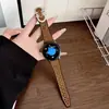 Pulseira de relógio de couro e silicone com fivela magnética G dupla vazada, adequada para Apple 11, Huawei Fit5, GT6, Xiaomi e pulseiras Samsung