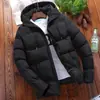 Jaqueta de Algodão Grossa com Capuz para Outono e Inverno, Modelo Curto, Quente e Tendência Casual para Jovens