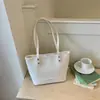 Bolsa Tote de Gran Capacidad para Mujer 2026 Verano Nuevo Estilo Bolso para Clase de Estudiante Universitario Color Sólido de Alto Valor Elegante Bolso de Hombro