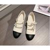 Zapatos de Mujer Punta Redonda Estilo Nuevo Retro Boca Baja Planos Piel Genuina Otoño Piel Genuina Mary Jane Francés