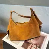 Bolso tote vintage bandolera de cuero genuino Shanxia Yousong para mujer, bolso de hombro de ante esmerilado de piel de vacuno de grano superior