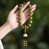 Pulseira de Sândalo Verde Antigo Argentino, Sândalo Natural, Tamanho Grande, Decoração para Puxador de Carro de Mão, Contas de Oração Budistas, Joia Masculina