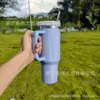 Copo de Gelo Colorido Arco-Íris de Segunda Geração 40oz Mais Vendido no Exterior, Aço Inoxidável 304 por Dentro e por Fora, Copo Térmico, Copo de Água de Grande Capacidade