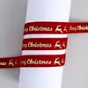 Fita de veludo Huiya 2,5cm com folha de ouro de Natal, caixa de presente festiva, arranjo floral, decoração de panificação, fita aveludada, fita de veludo