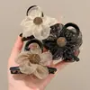 Grampo de Cabelo Flor de Strass em Tela de Alta Qualidade para Mulheres 2024 Novo Estilo Presilha Tubarão Grampo para Rabo de Cavalo Alto Grampo da Parte de Trás da Cabeça