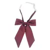 Corbata de Moño Larga Diagonal de Cuadrícula de Cubo Mágico al por Mayor en Stock para Mujer, Accesorio de Traje de Marinero Estilo Coreano, Corbata de Moño Jk Estilo Universitario