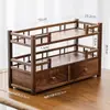 Mesa de Trabalho em Madeira de Nogueira Norte-Americana, Prateleira de Exibição em Madeira Maciça, Rack de Armazenamento para Xícaras de Chá e Conjuntos de Chá, Rack de Exibição para Sala de Estudo, Rack de Armazenamento para Bule de Argila Roxa