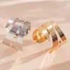 Pulseira Aberta Multicamadas Cruzada Brilhante Europeia e Americana, Pulseira de Personalidade Fashion Exagerada, Joia de Mão de Design de Nicho para Mulheres