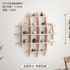 Estante de almacenamiento de pared de madera maciza, estante de pared para sala de estar, estante decorativo para té, estante antiguo, estante de exhibición de pared