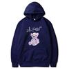 Moda Europeia e Americana novo suéter com capuz de urso street lil Peep com forro de fleece suéter de inverno para casal