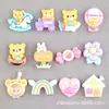 Oso Pequeño Pegamento de Crema Casero DIY Hecho a Mano Dibujos Animados Accesorios de Resina Serie Estilo Pastoral Material para Tocado Parche para Pasador