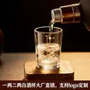 Directamente del fabricante, vaso para licor templado y engrosado anticaídas 0.1 kg, especialmente diseñado para restaurantes y fiestas para beber, con marcas graduadas y cuerpo recto