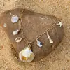 Amazon Transfronterizo Estilo Bohemio Concha Estrella de Mar Colgante Collar Diseño Perla de Imitación Collar para Mujer