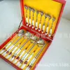 Juego de 16 Piezas con Mango de Cerámica, Juego de Cuchillo, Tenedor y Cuchara, Cuchara, Palillos y Tenedor, Juego de Varias Piezas, Vajilla para el Hogar