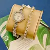 Moda Popular de Tendencia Transfronteriza Acero Aleado con Strass Correa de Acero Pulido Pulsera de Disco Pequeño Espejo Cuarzo Reloj para Mujer Venta al por Mayor
