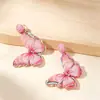 Nuevos Pendientes Tejidos de Mariposa Color Dopamina, Pendientes de Estilo Bohemio para Vacaciones, Pendientes de Lujo Ligero y de Gama Alta para Mujer
