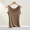 532 # Textura Canelada Alta Elasticidade Slim Fit Ombros Largos Camiseta Básica Gola Quadrada Respirável Roupa Íntima Top Venda Direta da Fábrica