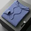 Moda juvenil suéter de cachemira nuevo sin costuras primavera y otoño suéter con capucha para hombre sudadera con capucha de lana tejida de color liso para hombre