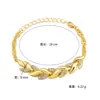 Pulsera de Hoja de Oro de 18K Tiliani Joyería Popular Transfronteriza Joyería de Moda Europea y Americana Pulsera para Mujer Incrustada de Diamantes