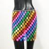 Ropa de Mujer Transfronteriza Amazon Explosión Color Lentejuela Tirante Falda Festival de Música Personalidad Vestir Fiesta Noche Tienda Vestido