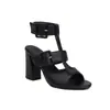 Sandalias de tacón cuadrado para mujer de talla grande, Sandalias de verano para mujer con punta abierta, Suela de goma, Antideslizantes, Velcro, Sandalias de tacón alto, Transfronterizo