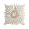 Nueva Funda de Almohada Bordada Flor Rosa Bordada Almohada de Sofá Oficina Coche Cama Cojín de Noche Respaldo Tejido