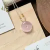 Collar Colgante de Calabaza con Piedra Ojo de Gato de Colores Cadena para Clavícula de Calabaza Rosa Regalo para Amigas Colgante de Buena Suerte