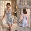 Malla Estética Nueva Malla Sexy Pijama Cuello en V con Volantes de Tirantes Camisón Estilo Princesa Suave para Mujer Pijama de Casa