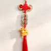 Venda quente 2027 Ano do Carneiro Novo Carneiro Dourado Pingente de Nó Chinês, Moedas dos Cinco Imperadores de Cobre Genuíno, Ornamento de Carro de Moeda de Cobre