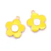 Colgante de Flor de Dibujos Animados con Gota de Aceite de Venta Caliente Transfronteriza Accesorios para Joyería DIY Collar Pulsera Llavero Colgante Decorativo
