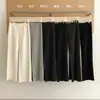 Thirteen Lines Coleção Comércio Exterior Outono/Inverno 2026 Tecido Básico de Cobre Amida Calça Casual de Cintura Alta Emagrecedora para Mulheres