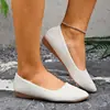 Talla Grande Comercio Exterior Transfronterizo Zapatos de Vestir Individuales Mujer 2026 Otoño Nuevos Mocasines Casuales de Boca Baja Slip-on Zapatos de Vestir Individuales para Mujer