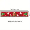Caminho de mesa de Natal Xiyin TEMU transfronteiriço, tira longa festiva, nova decoração de mesa, decorações de Natal, toalha de mesa
