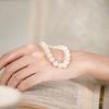 Pulsera "Rocío Blanco" Super Hidratante Blanco Natural Bei Cuerda Elástica Pulida a Mano Productos Genuinos Pulsera Pequeña Fresca Mujer