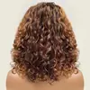 Amazon Nuevo Set de Pelucas para Mujer Peluca Afro Pequeño Rulo Corta Rizada Peluca Completa Superior Peluca Degradada Set