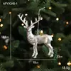 Transfronterizo Nuevo Producto Colgante de Plástico Plateado con Forma Decoración Colgante de Árbol de Navidad Brillante Galvanizado Accesorios Pequeños Adornos de Navidad en Stock