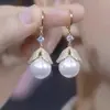 Brincos elegantes de folha com pérolas roxas e diamantes completos design de nicho brincos de alta qualidade para mulheres brincos de moda de luxo leve