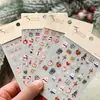 Ambiente Festivo y Cálido de Vacaciones Pegatinas para Uñas Navidad Año Nuevo Muñeco de Nieve Oso Manzana Lindos Colección de Pegatinas para Uñas