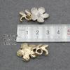 Fazer DIY de adereço de cabeça de noiva coreana material diy folhas de liga flor de diamante broche acessórios de joia