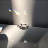 Linha de onda micro anel de diamante design de nicho feminino alto senso de personalidade aberta all-match anel de dedo indicador estilo frio novo