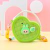 Bolso de cueva con forma de corazón de melocotón, pequeño bolso bandolera de amor, bolso de almacenamiento portátil, monedero de silicona para cosméticos