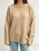 Novo suéter de malha folgado plus size russo europeu e americano para comércio exterior de mulheres, outono e inverno novo estilo casual preguiçoso tricô