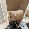 Bolsa Tecida da Moda Estilo Coreano para Mulheres 2025 Verão Novo Simples Moda Estilo Ocidental Bolsa de Palha Bolsa de Ombro para Mulheres