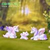 Pastel de fantasía de cuento de hadas con micro paisajismo, adornos pequeños, cielo estrellado romántico, unicornio, animal lindo, manualidades de resina, colgante