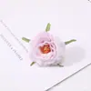 Cabeza de Flor de Camelia Artificial, Flor de Camelia de Tela, Caja de Regalo para Ramillete de Boda, Accesorio de Ropa DIY, Flor Falsa