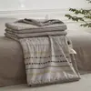 2026 Novo Modelo Jacquard 100% Algodão Fair Isle Colcha de Verão Colcha de Ar Condicionado Conjunto de Quatro Peças