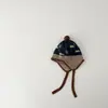 Gorro Infantil A prueba de Viento Engrosado Protección para Orejas Otoño e Invierno Conjunto de Dos Piezas Bufanda para Cuello de Bebé Niño Gorro de Lana Resistente al Frío para Niño