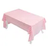 En stock Mantel a cuadros Amazon mantel a cuadros blanco y negro transfronterizo PEVA engrosado desechable mesa de postres de cumpleaños fiesta